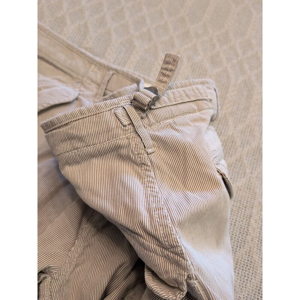 Vintage Polo Ralph Lauren Pin Striped Supply Cargo Shorts Men's 36 Baggy Y2K